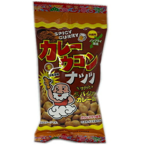 4個までメール便可 カレーウコンナッツ スパイシーカレー味 40g 沖縄パイオニアフーズ【月間優良ショップ】