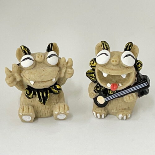 【20%OFF】大笑いペアシシ3.5cm ピース三線(黒・ピンク)南西産業【月間優良ショップ】