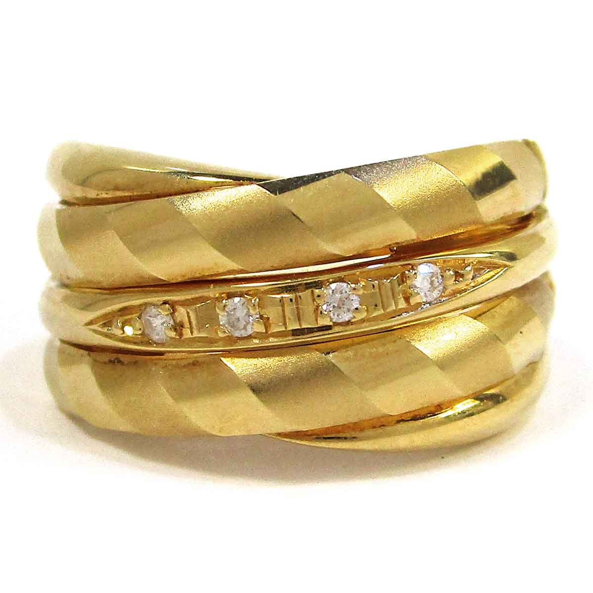 ノーブランド リング ダイヤモンド K18 中古 グレード:リサイクル・洗浄のみ サンヤ質店