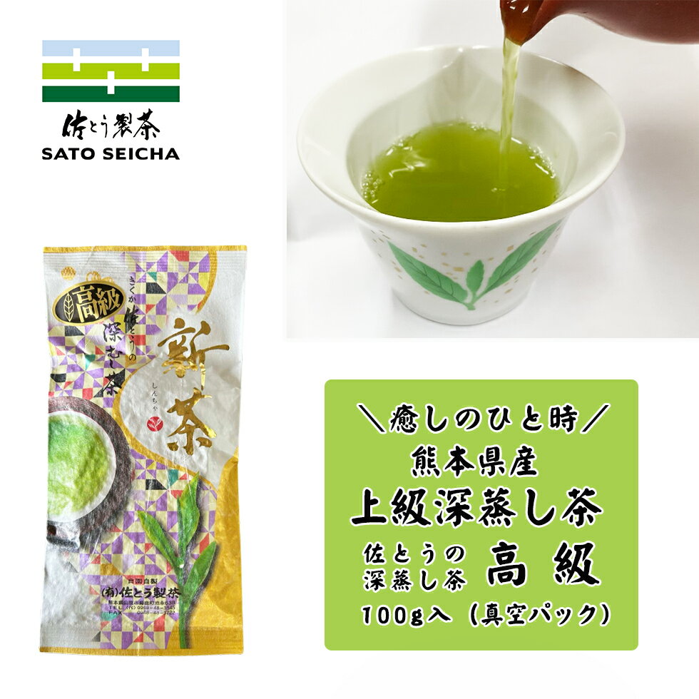 ＼3％OFFクーポン：27日まで／ 新茶 【佐とうの深蒸し茶 高級100g入 】 2024年 ギフト プレゼント お茶 ペットボトル 500ml カテキン おうち時間 免疫 癒し