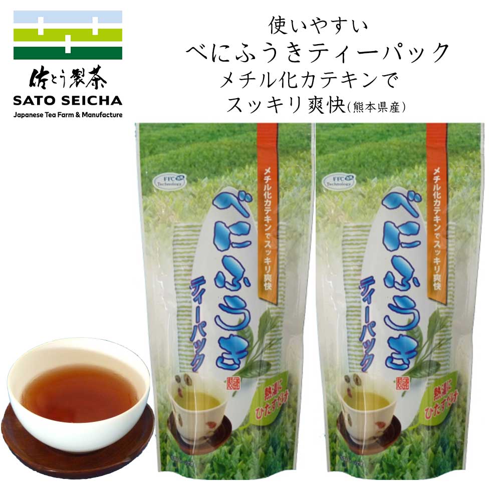 ＼18日～8のつく日は『お茶っ葉の日』8%OFFクーポン+ポイント8倍／【 べにふうき 茶　ティーパック 5g 20袋入×2袋セット 】 ベニフウキ 紅ふうき ティーバッグ 熊本県産 ギフト 健康 お茶 メチル化カテキン 花粉 アレルギー カテキン