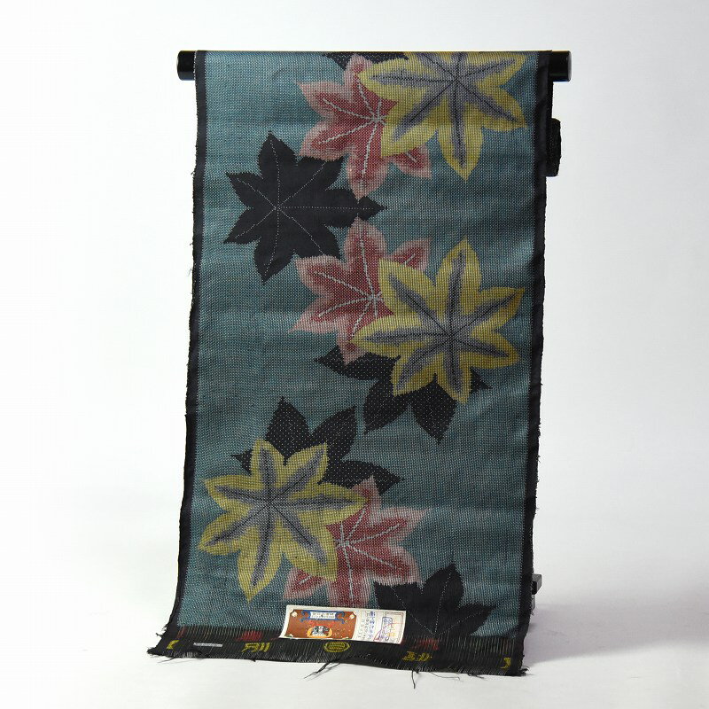 本場奄美大島紬　7マルキ　一元式　楓　裄69cmまで　反物販売　送料込み　着物／和服