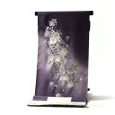 付下げ 手縫いお仕立て付き 辻が花 京刺繍 ぼかし染め 紫色 裄68.5cmまで 正絹 準礼装用/セミフォーマル用