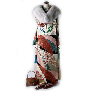 振袖 セット フルオーダー手縫いお仕立て付き 加工物 西陣織「白稜苑大庭」袋帯 高級志向の御振袖セット 【振り袖/着物/和服/和装/成人式/結婚式】【身長166cmまで、裄68.5cmまで】古典柄でコーディネイト【送料無料】