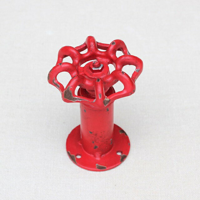 ナチュラル雑貨◆アンティーク感たっぷり バルブフック RED◆アンティーク雑貨◆レッド◆赤◆壁掛け◆フック◆Natural