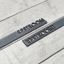 ナチュラル雑貨 RESTROOM 木製 ブラック ウッデンアルファベット 切り文字 Natural インテリア雑貨 高さ24mm 厚さ4mm おしゃれ 表札風