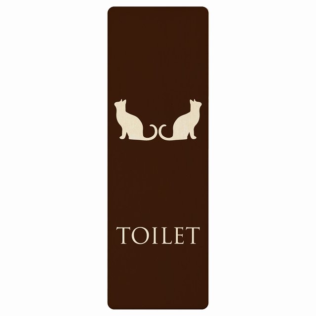 トイレプレート木製男女マークねこ猫...