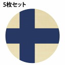国旗 コースター 5枚セット 木製 直径9cm フィンランド UV印刷 丸型 応援グッズ 開店祝い 店舗 レストラン スポーツバー プレゼント ギフト