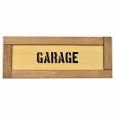 ガレージ Garage 木枠付き 木製プレート Eタイプ サインプレート ドアプレート 長方形 おしゃれ かっこいい かわいい シンプル ナチュラル ブラウン トイレ 貼付タイプ 北欧風 レストラン 個人用 自宅 インテリア コーデ 商業施設 企業用 カフェ
