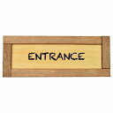 入口 Entrance 木枠付き 木製プレート Gタイプ サインプレート ドアプレート 長方形 おしゃれ かっこいい かわいい シンプル ナチュラル ブラウン トイレ 貼付タイプ 北欧風 レストラン 個人用 自宅 インテリア コーデ 商業施設 企業用 カフェ(3)