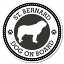ST. BERNARD セント・バーナード ブラック 肉球 カーサイン 車 マグネットステッカー 犬 マグネット 強力 直径13cm 丸型 おしゃれ かわいい ドラレコステッカー 安全対策 危険運転 煽り運転 アニマル 動物 犬種別 屋外 防水 屋内 肉球マーク 1,100円