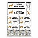 ドッグ ステッカー アメリカンコッカースパニエル ブラック&ホワイト A4サイズ まとめて詰め合わせ サイズ別 長方形 21枚セット 犬種別 シール カーステッカー 愛犬 キャンプ 持ち物 ドッグフード用 屋外 屋内 防水 かわいい おしゃれ(3)