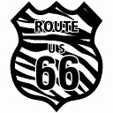 ルート66 Route66 アニマル ゼブラ柄 シマウマ柄 アメリカンスタイル ステッカー 12x14.2cm シール アメ雑 カーステッカー 屋外 屋内 防水 かわいい おしゃれ