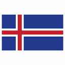210x121mm アイスランド Iceland 国旗 ステッカー シール National Flag 国 旗 塩ビ製