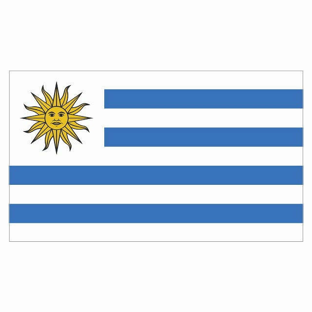 150x86mm ウルグアイ Uruguay 国旗 ステッカー シール National Flag 国 旗 塩ビ製