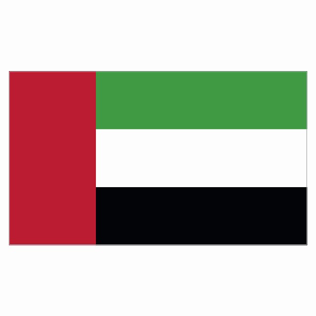 270x155mm アラブ Arab U.A.E 国旗 ステッカー シール National Flag 国 旗 塩ビ製