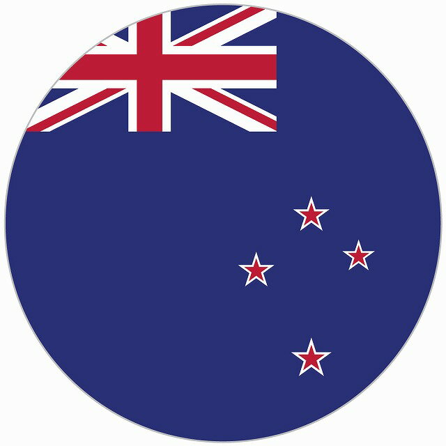 Rakuten - ニュージーランド 国旗 ステッカー シール National Flag 丸型 直径13 給油口 カーステッカーround type 屋外 屋内 防水 かわいい おしゃれ