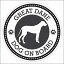 セーフティサイン ステッカー Dog on board GREAT DANE グレート・デーン ブラック 直径13cm あおり運転 対策 カーステッカー 煽り運転対策 自動車用 屋外 屋内 防水 かわいい おしゃれ 650円