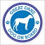 セーフティサイン ステッカー Dog on board GREAT DANE グレート・デーン ブルー 直径13cm あおり運転 対策 カーステッカー 煽り運転対策 自動車用 屋外 屋内 防水 かわいい おしゃれ 650円