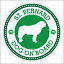 セーフティサイン ステッカー Dog on board ST. BERNARD セント・バーナード グリーン 直径13cm あおり運転 対策 カーステッカー 煽り運転対策 自動車用 屋外 屋内 防水 かわいい おしゃれ 安全対策 650円