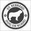 セーフティサイン ステッカー Dog on board ST. BERNARD セント・バーナード ブラック 直径13cm あおり運転 対策 カーステッカー 煽り運転対策 自動車用 屋外 屋内 防水 かわいい おしゃれ 安全対策 カーサイン 肉球マーク 690円