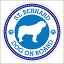 セーフティサイン ステッカー Dog on board ST. BERNARD セント・バーナード ブルー 直径13cm あおり運転 対策 カーステッカー 煽り運転対策 自動車用 屋外 屋内 防水 かわいい おしゃれ 安全対策 カーサイン 肉球マーク 690円