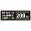 Ѻ Maximum Loading Capacity Ѹɽ ֥å 200kg ƥå  ƥå ư ȥå  15x5cm