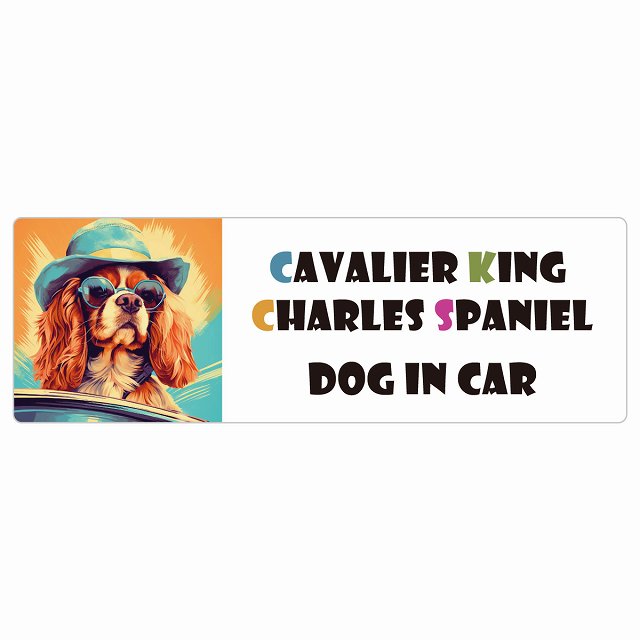 Cavalier King Charles Spaniel キャバリアキングチャールズスパニエル 犬 カーステッカー シール DOG ..