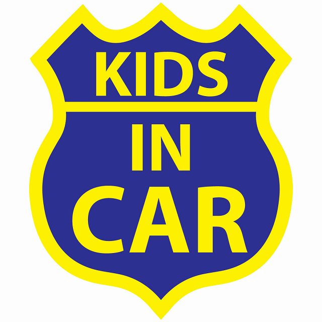 KIDS IN CAR ƥå ֥롼 롼66 ƥå  sticker к 걿ž ä ...