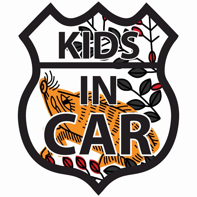 KIDS IN CAR ステッカー 花札柄 萩に猪 ルート66 カーステッカー シール sticker 安全対策 あおり運転 かっこいい おしゃれ かわいい 車ステッカー ステッカー 車 サインステッカー ドライブ …