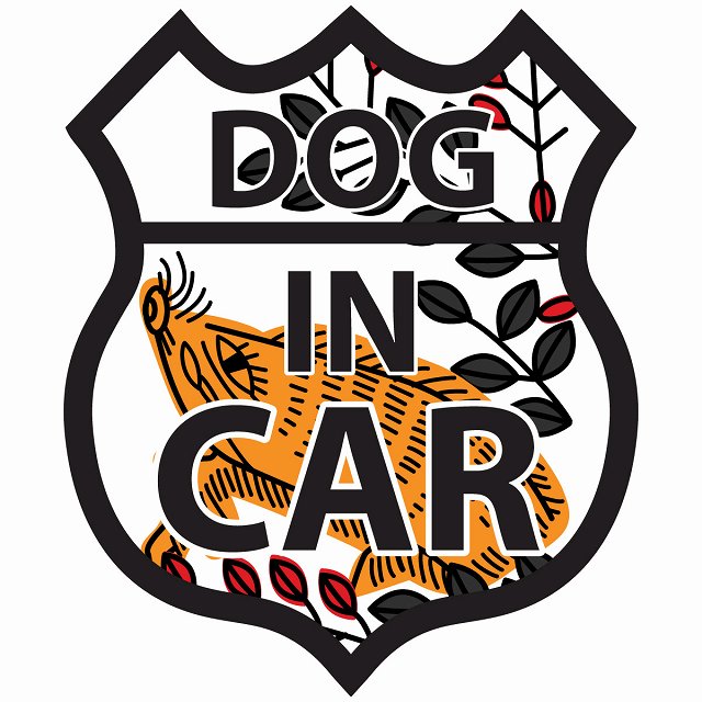 DOG IN CAR ƥå ֻ  롼66 ѥå ƥå  sticker к 걿ž ...