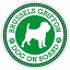 セーフティサイン ステッカー Dog on board BRUSSELS GRIFFON ブリュッセル・グリフォン グリーン 直径13cm あおり運転 対策 カーステッカー 煽り運転対策 自動車用 屋外 屋内 防水 かわいい おしゃれ 安全対策 カーサイン 肉球マーク 690円