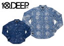 50 10Deep テンディープ Newton Buttondown 総柄 長袖シャツ