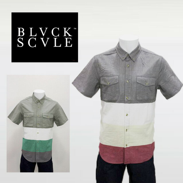50　BLACK SCALE ブラックスケール POLK S/S SHIRT 半