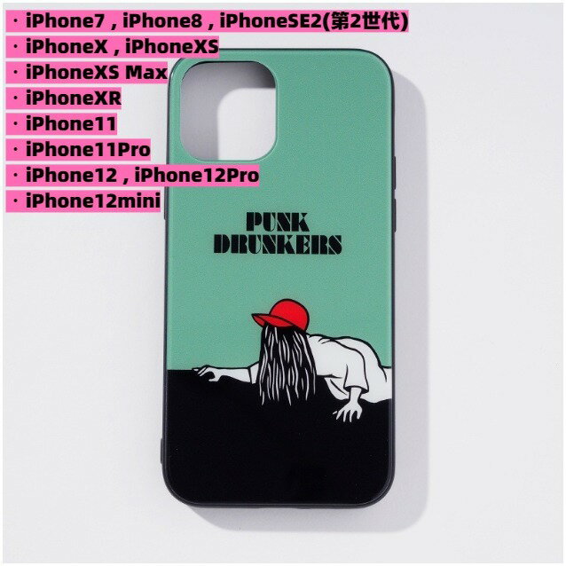 PUNK DRUNKERS パンクドランカーズ TEMPERED GLASS iPhone CASE /女