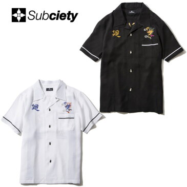 セール50%オフ SUBCIETY サブサエティー BOWLING SHIRT S/S 廻 半袖シャツ