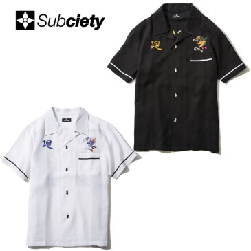 SUBCIETY サブサエティー BOWLING SHIRT S/S 廻 半袖シャツ