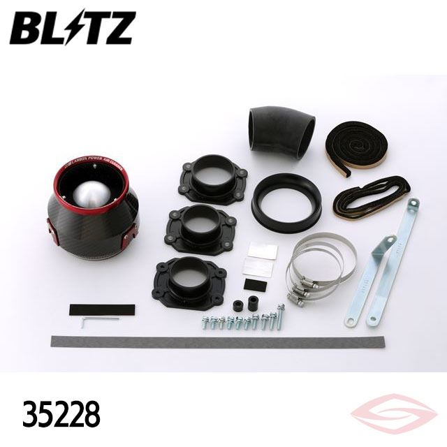 BLITZ カーボンパワー エアクリーナー ヴェルファイアハイブリッド AYH30W トヨタ【35228】ブリッツ コアタイプ CARBON POWER