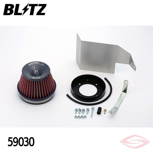 BLITZ サスパワーLMレッド エアクリーナー ステージア NM35 ニッサン(59030) /ブリッツ コアタイプ SUS POWER LM-RED