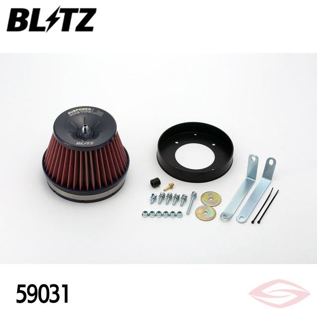 BLITZ サスパワーLMレッド エアクリーナー エクストレイル PNT30 ニッサン(59031) /ブリッツ コアタイプ SUS POWER LM-RED