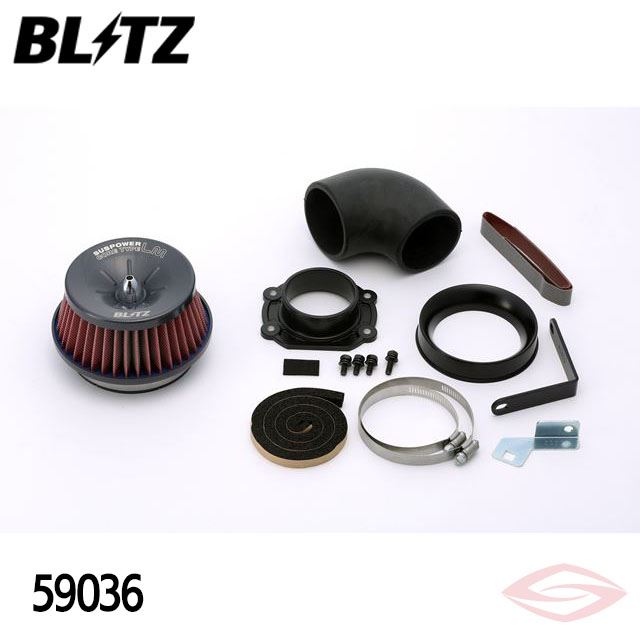 BLITZ サスパワーLMレッド エアクリーナー キューブキュービック BGZ11 ニッサン【59036】ブリッツ コアタイプ SUS POWER LM-RED