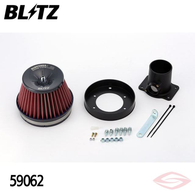BLITZ サスパワーLMレッド エアクリーナー ウィッシュ ZNE10G ZNE14G トヨタ(59062) /ブリッツ コアタイプ SUS POWER LM-RED