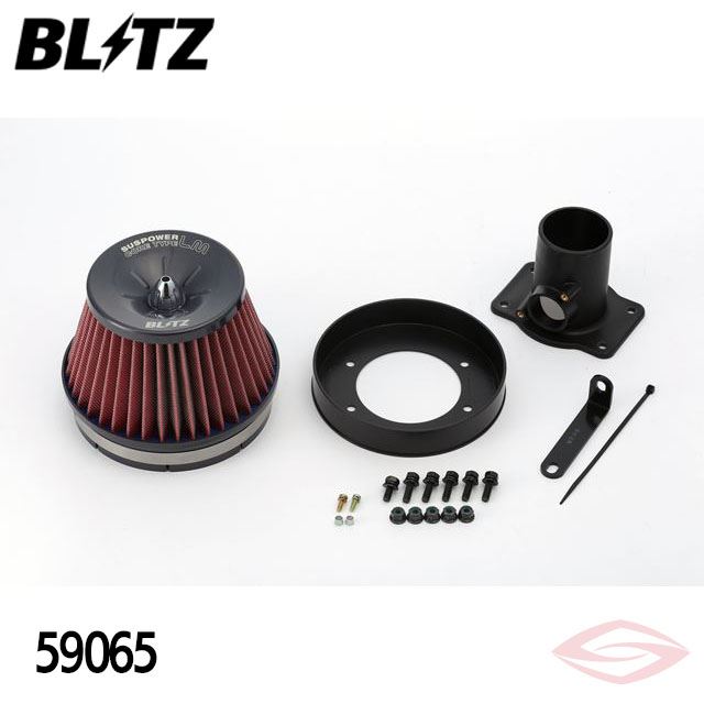 BLITZ サスパワーLMレッド エアクリーナー カローラスパシオ NZE121N トヨタ【59065】ブリッツ コアタイプ SUS POWER LM-RED