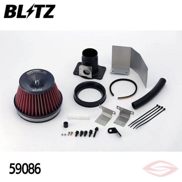BLITZ サスパワーLMレッド エアクリーナー インサイト ZE2 ホンダ【59086】ブリッツ コアタイプ SUS POWER LM-RED