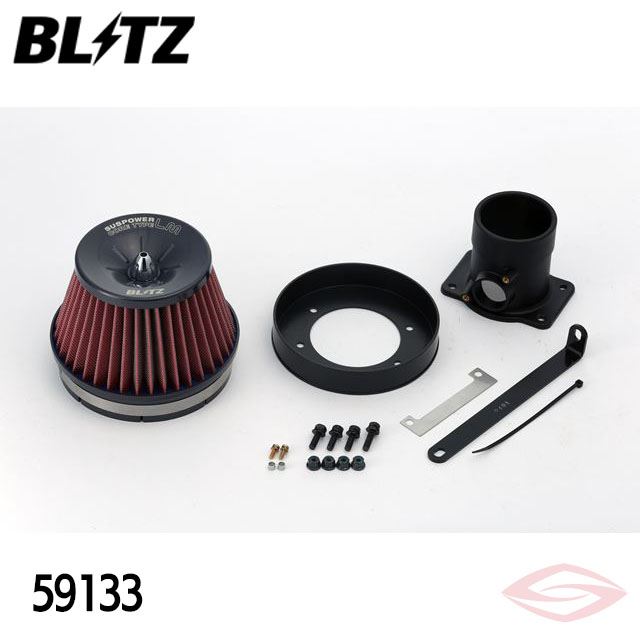 BLITZ サスパワーLMレッド エアクリーナー インプレッサ GDB GDA スバル【59133】ブリッツ コアタイプ SUS POWER LM-RED
