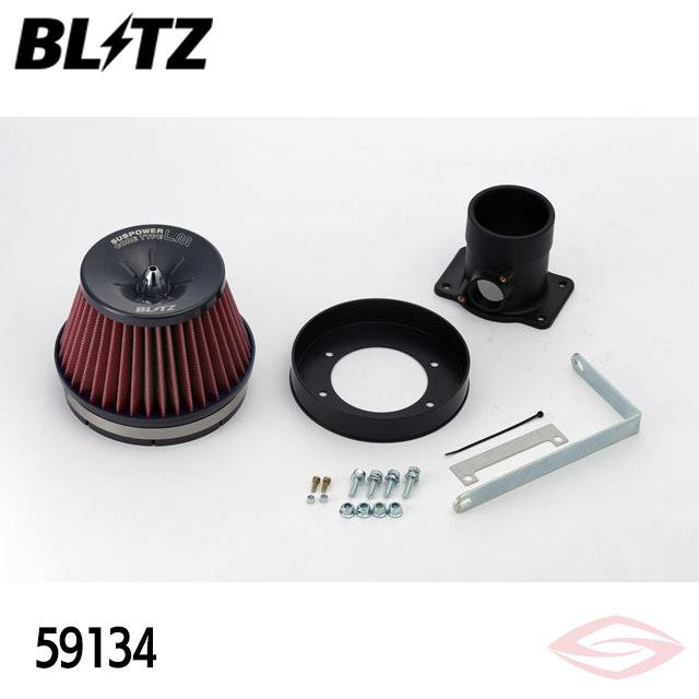 BLITZ サスパワーLMレッド エアクリーナー フォレスター SG5 SG9 スバル【59134】ブリッツ コアタイプ SUS POWER LM-RED