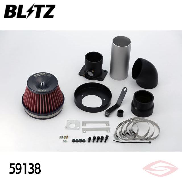 BLITZ サスパワーLMレッド エアクリーナー レガシィB4 BL5 スバル【59138】ブリッツ コアタイプ SUS POWER LM-RED