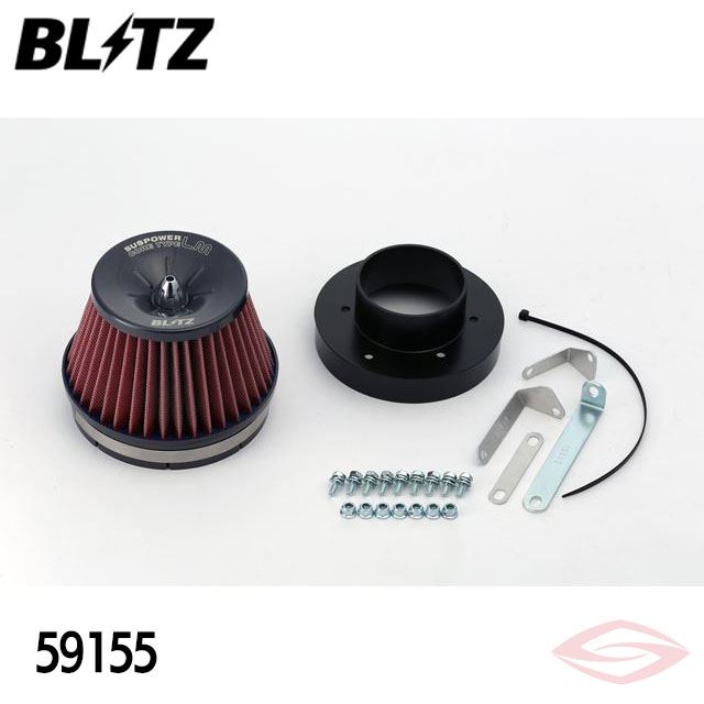 BLITZ サスパワーLMレッド エアクリーナー カローラルミオン NZE151N ZRE152N ZRE154N トヨタ【59155】ブリッツ コアタイプ SUS POWER LM-RED
