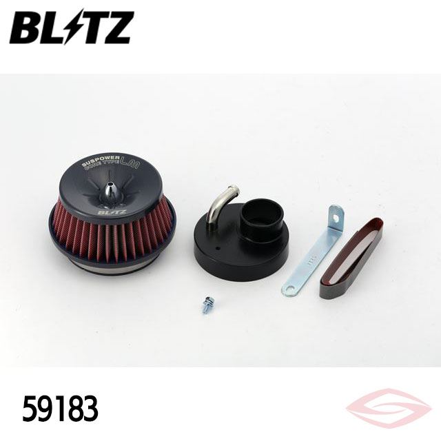 BLITZ サスパワーLMレッド エアクリーナー ワゴンR CT21S CV21S スズキ(59183) /ブリッツ コアタイプ SUS POWER LM-RED