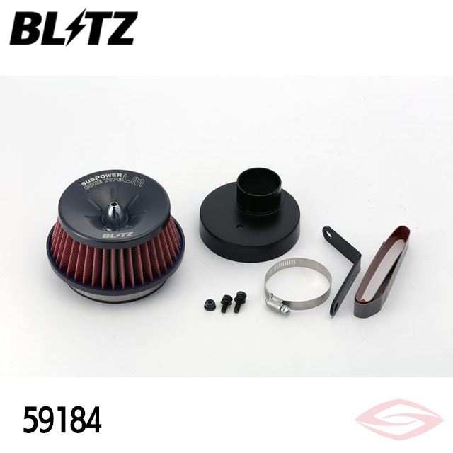 清新空氣 - BLITZ サスパワーLMレッド エアクリーナー ハイゼットキャディー LA700V LA710V ダイハツ(59184) /ブリッツ コアタイプ SUS POWER LM-RED
